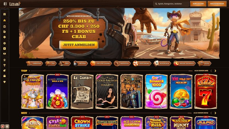 Lizaro Casino: eenvoudig online inloggen en meteen spelen